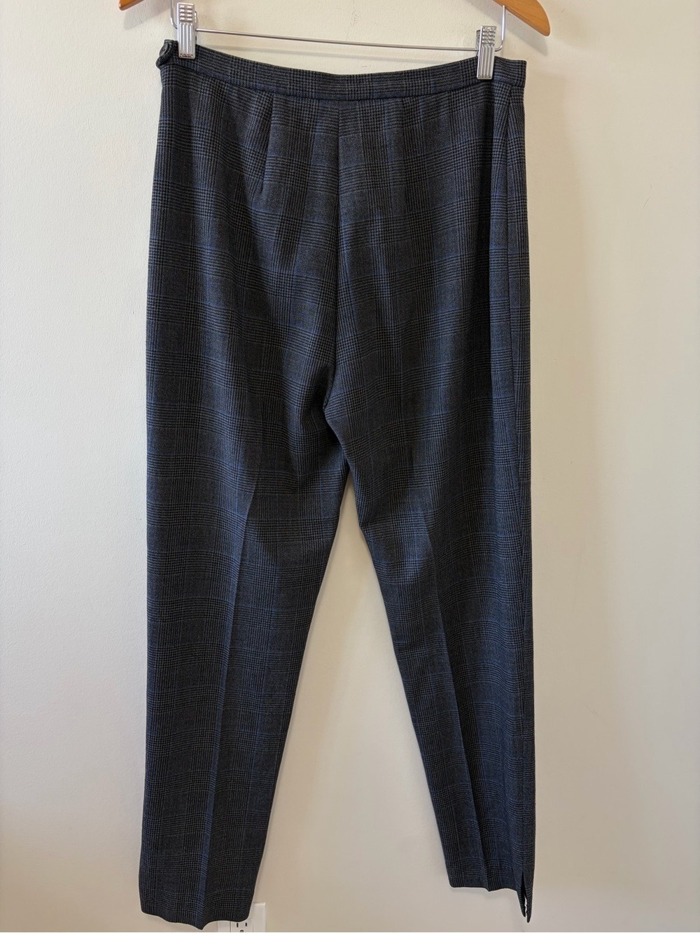 KENZO JUNGLE 90s VINTAGE WOOL BLEND TAILORED PLAID TROUSERS SIZE 42 - Picture 4 of 11